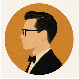 A silhouette portrait representing an investor reviewing creative work